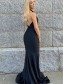 Mermaid Deep V Neck Halter Long Prom Dresses Formal Evening Gowns 901089