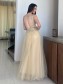A-Line Lace and Tulle Long Prom Dresses Formal Evening Gowns 901099