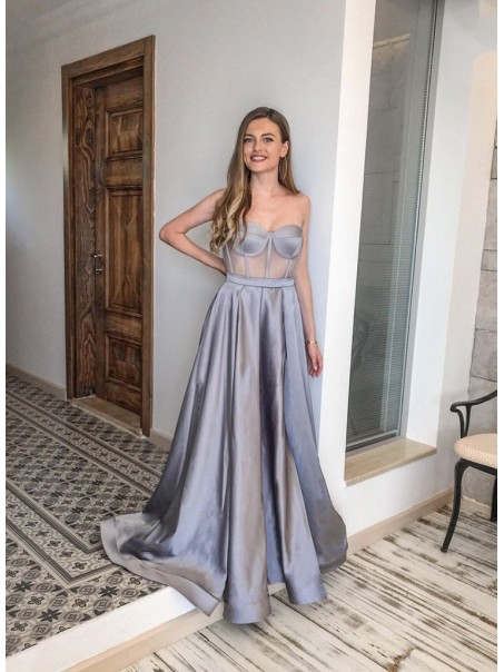 A-Line Sweetheart Long Prom Dresses Formal Evening Gowns 901114