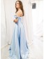 A-Line Off the Shoulder Long Prom Dresses Formal Evening Gowns 901118
