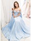 A-Line Off the Shoulder Long Prom Dresses Formal Evening Gowns 901118