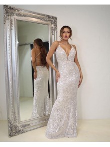 Mermaid Sequin Prom Dress Formal Evening Gowns 901153