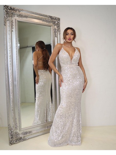 Mermaid Sequin Prom Dress Formal Evening Gowns 901153