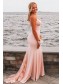 Long Pink Mermaid Lace Prom Dress Formal Evening Gowns 901158