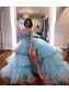 High Low Sparkle Tulle Prom Dress Formal Evening Gowns 901162