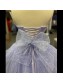 High Low Strapless Sparkle Tulle Prom Dress Formal Evening Gowns 901163