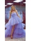 High Low Strapless Sparkle Tulle Prom Dress Formal Evening Gowns 901163
