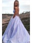 A-Line Sparkle Spaghetti Straps Prom Dress Formal Evening Gowns 901168