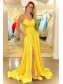 Long Yellow Spaghetti Straps Prom Dress Formal Evening Gowns 901175