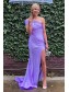 Elegant Lavender One Shoulder Long Prom Dress Formal Evening Gowns 901176
