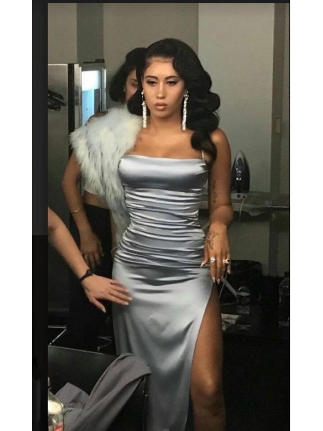 Simple Sheath Spaghetti Straps Prom Dress Formal Evening Gowns 901179