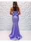 Mermaid Lavender Off the Shoulder Long Prom Dress Formal Evening Gowns 901184