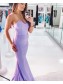 Mermaid Lavender Off the Shoulder Long Prom Dress Formal Evening Gowns 901184