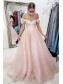 A-Line Long Pink Tulle Prom Dress Formal Evening Gowns 901194