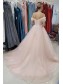 A-Line Long Pink Tulle Prom Dress Formal Evening Gowns 901194