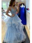 Long Blue Lace Prom Dress Formal Evening Gowns 901197