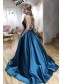 A-Line Satin Spaghetti Straps Prom Dress Formal Evening Gowns 901200