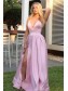 Long Satin Spaghetti Straps Prom Dress Formal Evening Gowns 901210