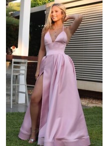 Long Satin Spaghetti Straps Prom Dress Formal Evening Gowns 901210 Long Satin Spaghetti Straps Prom Dress Formal Evening Gowns 901210