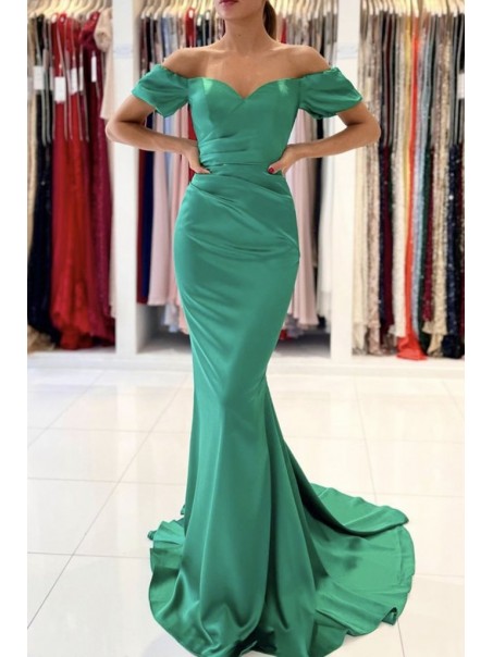 Mermaid Off-the-Shoulder Long Prom Dress Formal Evening Gowns 901211