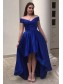 High Low Royal Blue Prom Dress Formal Evening Gowns 901213
