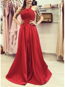 Long Red Lace Prom Dress Formal Evening Gowns 901218 Long Red Lace Prom Dress Formal Evening Gowns 901218