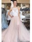 A-Line Lace and Tulle Long Prom Dress Formal Evening Gowns 901221