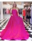 A-Line Strapless Sequin Tulle Long Prom Dress Formal Evening Gowns 901227