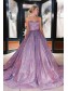 A-Line Sparkle Long Strapless Prom Dress Formal Evening Gowns 901238