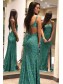 Elegant Long Green Sequin Prom Dress Formal Evening Gowns 901242