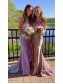Elegant Mermaid Lace Spaghetti Straps Prom Dress Formal Evening Gowns 901247