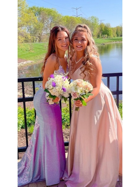 Elegant Mermaid Lace Spaghetti Straps Prom Dress Formal Evening Gowns 901247