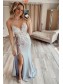 Elegant Mermaid Lace Spaghetti Straps Prom Dress Formal Evening Gowns 901247