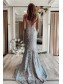 Elegant Mermaid Lace Spaghetti Straps Prom Dress Formal Evening Gowns 901247