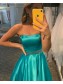 A-Line Strapless Beaded Long Prom Dress Formal Evening Gowns 901249