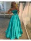 A-Line Strapless Beaded Long Prom Dress Formal Evening Gowns 901249