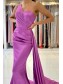 Mermaid One Shoulder Long Prom Dress Formal Evening Gowns 901251