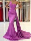 Mermaid One Shoulder Long Prom Dress Formal Evening Gowns 901251