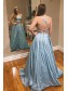 A-Line Sparkle Two Pieces Long Prom Dress Formal Evening Gowns 901252