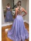 A-Line Sparkle Two Pieces Long Prom Dress Formal Evening Gowns 901252