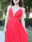 Elegant Long Red Chiffon Prom Dress Formal Evening Gowns 901264