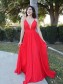 Elegant Long Red Chiffon Prom Dress Formal Evening Gowns 901264