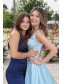 Long Blue Satin Prom Dress Formal Evening Gowns 901265