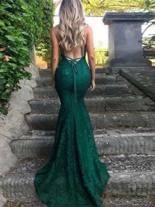 Mermaid Long Green Lace Prom Dress Formal Evening Gowns 901277 Mermaid Long Green Lace Prom Dress Formal Evening Gowns 901277