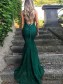 Mermaid Long Green Lace Prom Dress Formal Evening Gowns 901277