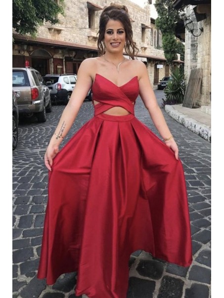 Long Red Prom Dress Formal Evening Gowns 901278