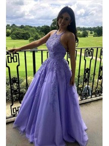 A-Line Lavender Lace Long Prom Dress Formal Evening Gowns 901283 A-Line Lavender Lace Long Prom Dress Formal Evening Gowns 901283