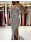 Long Sparkly Mermaid Sequin Prom Dress Formal Evening Gowns 901294