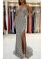 Long Sparkly Mermaid Sequin Prom Dress Formal Evening Gowns 901294
