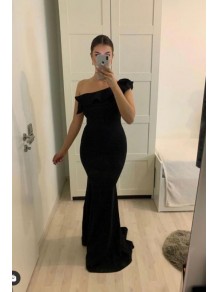 Long Black Mermaid One Shoulder Prom Dress Formal Evening Gowns 901302 Long Black Mermaid One Shoulder Prom Dress Formal Evening Gowns 901302